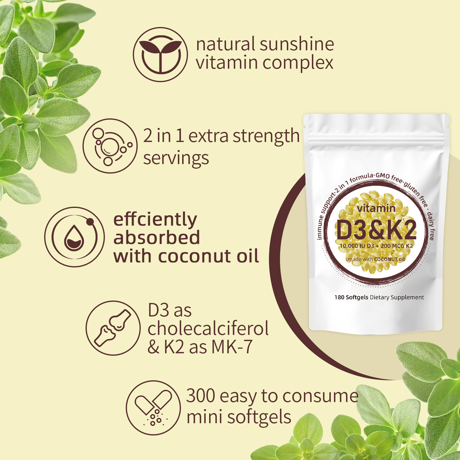 Vitamin D3 K2 Softgels - Vitam - Vitamin D3 K2 Drop recensione e prezzo