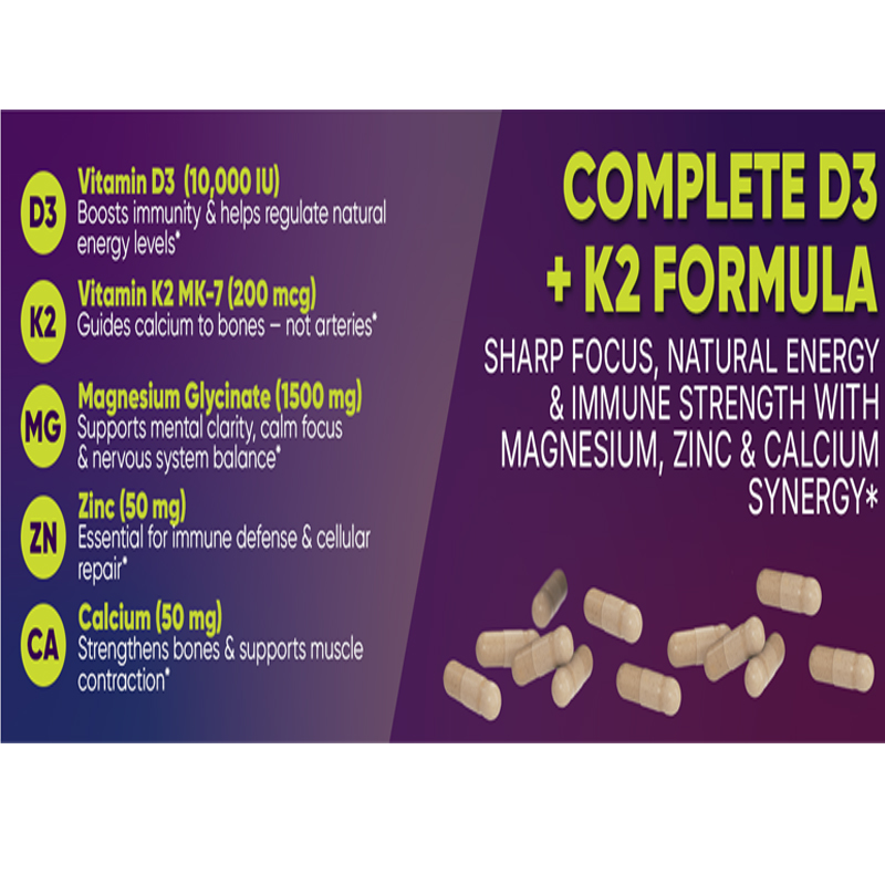 Vitamin D3 10000 IU contains K - Vitamin D3 K2 Drop recensione e prezzo