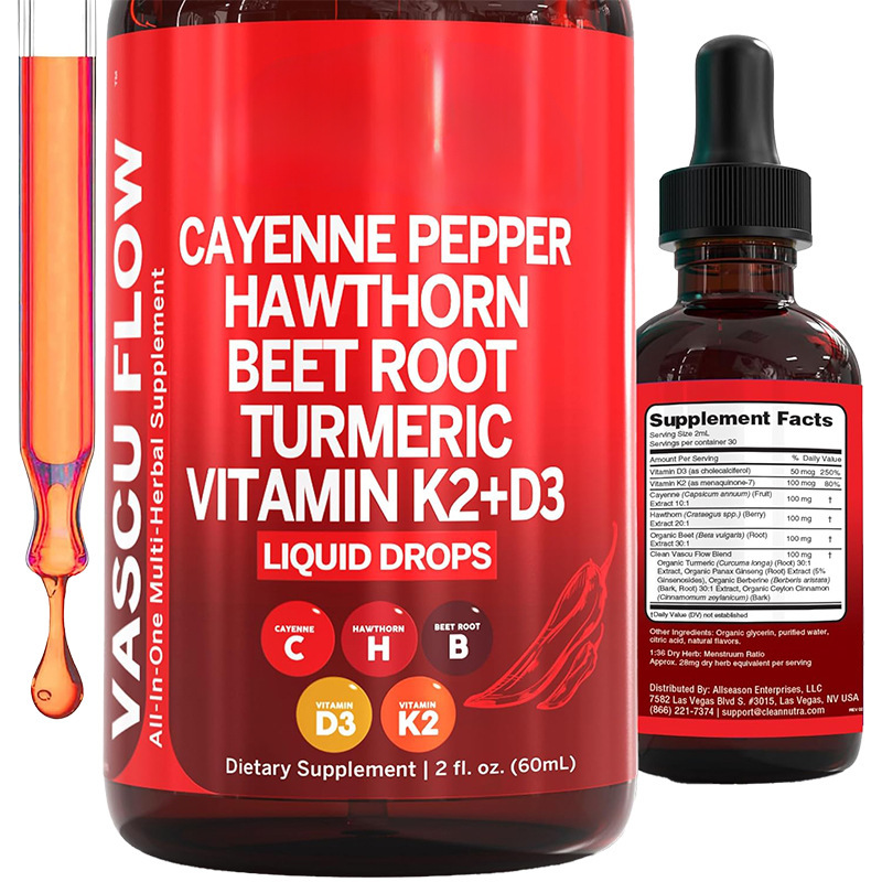 60ML Cayenne Pepper Drops, Liq - Vitamin D3 K2 Drop recensione e prezzo