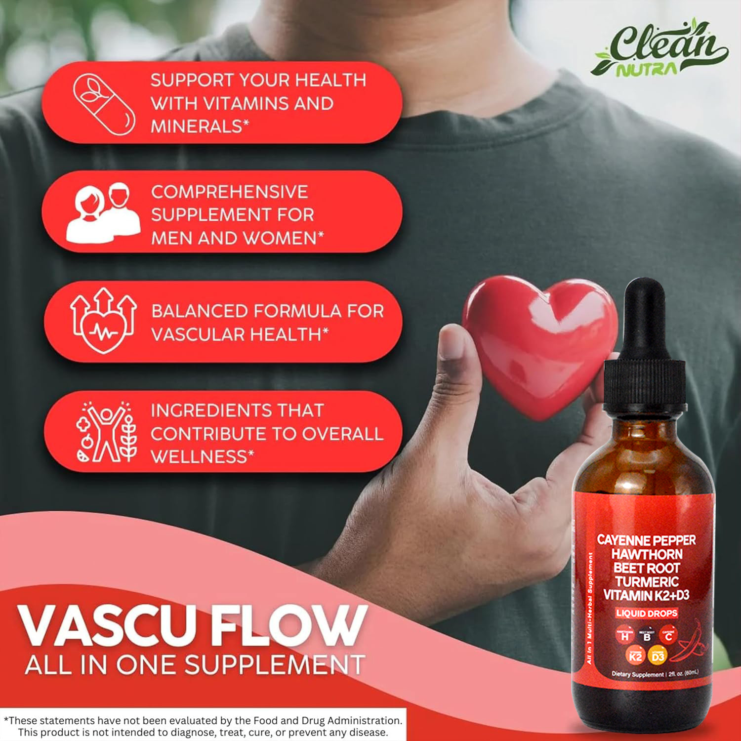 60ML Cayenne Pepper Drops, Liq - Vitamin D3 K2 Drop recensione e prezzo