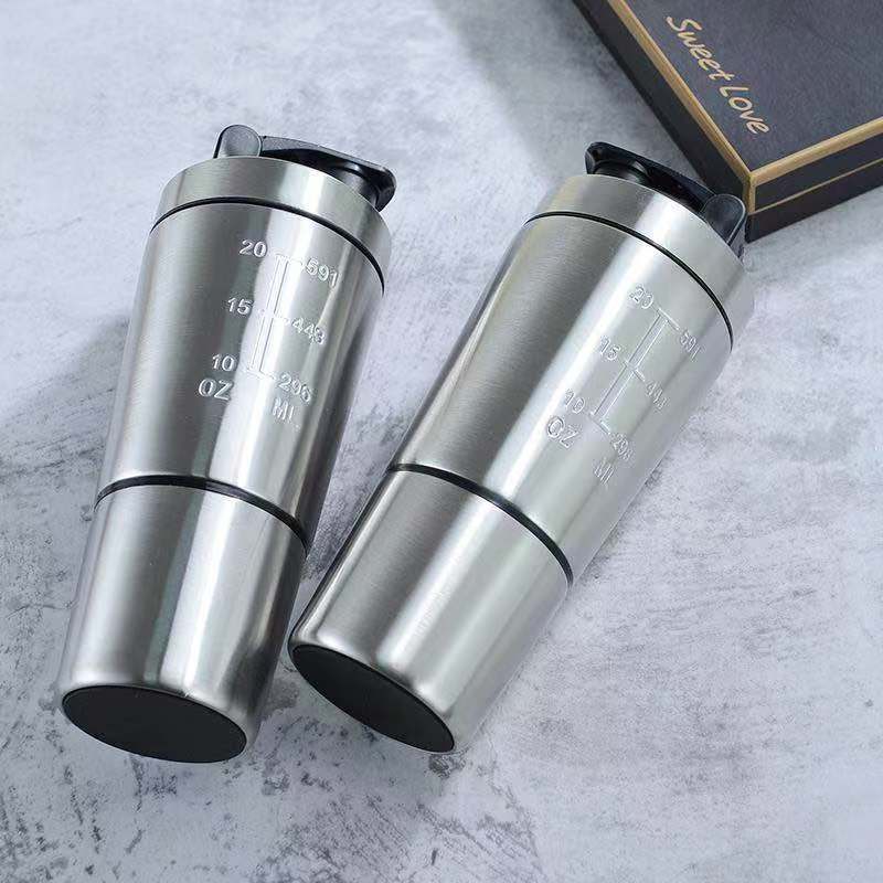 Stainless Steel Protein Shaker - Nutrition For Fitness And Sports recensione e prezzo