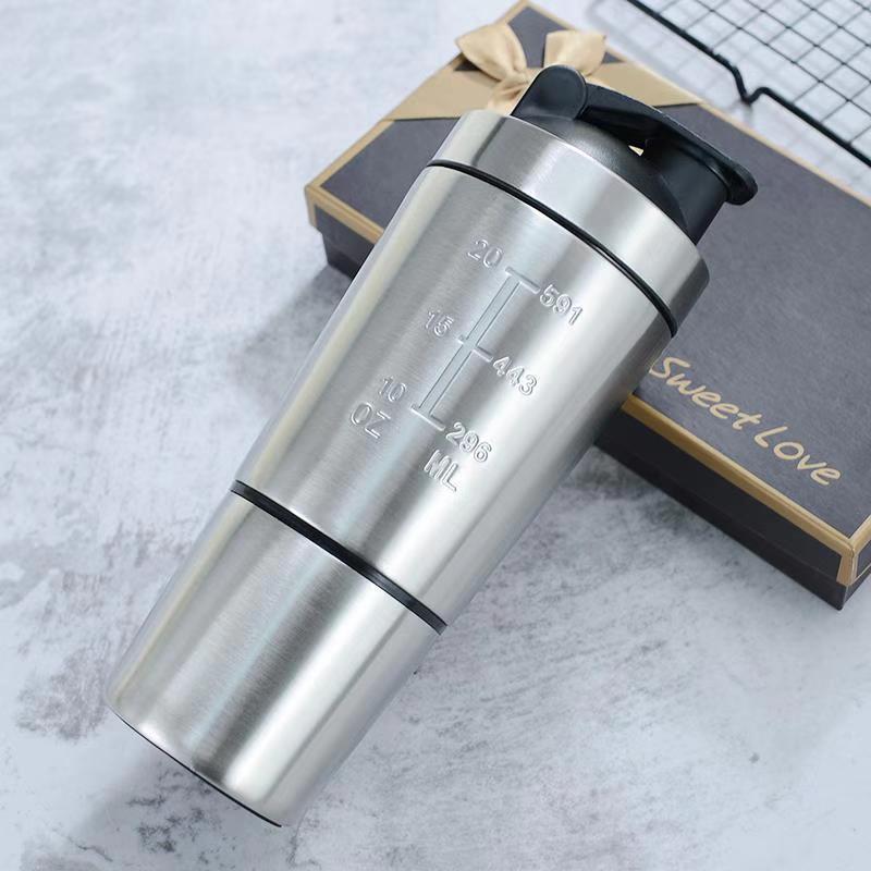 Stainless Steel Protein Shaker - Nutrition For Fitness And Sports recensione e prezzo