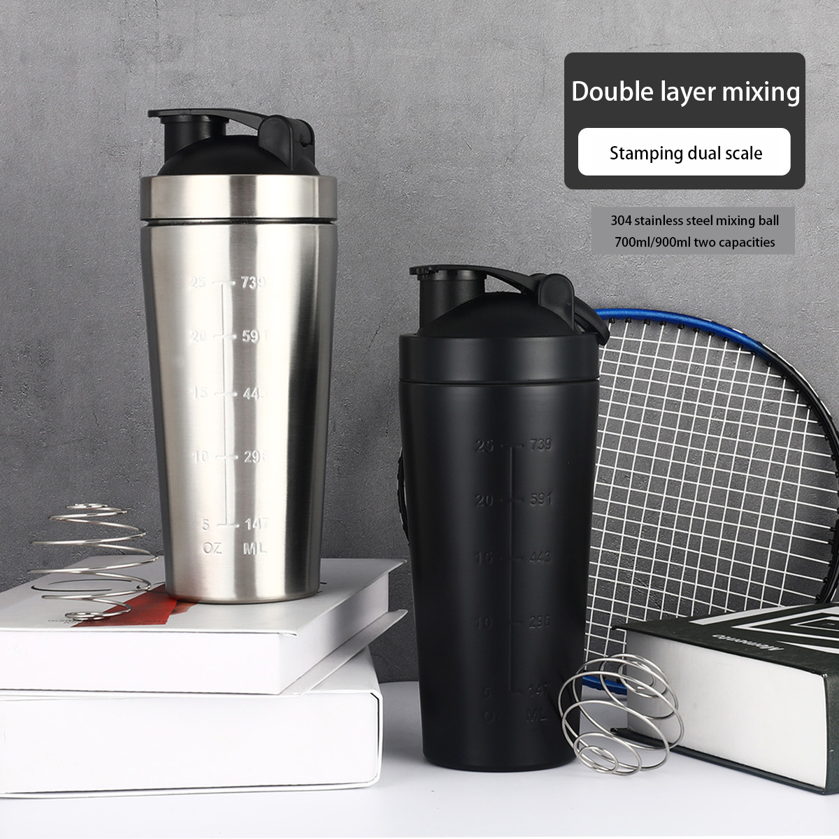 Stainless Steel Protein Shaker - Nutrition For Fitness And Sports recensione e prezzo