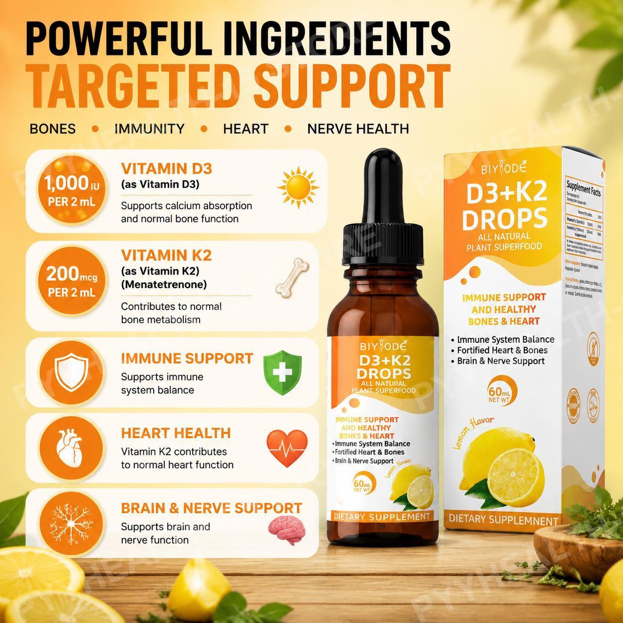 BIYODE Vitamin D3 K2 Liquid Dr - Vitamin D3 K2 Drop recensione e prezzo
