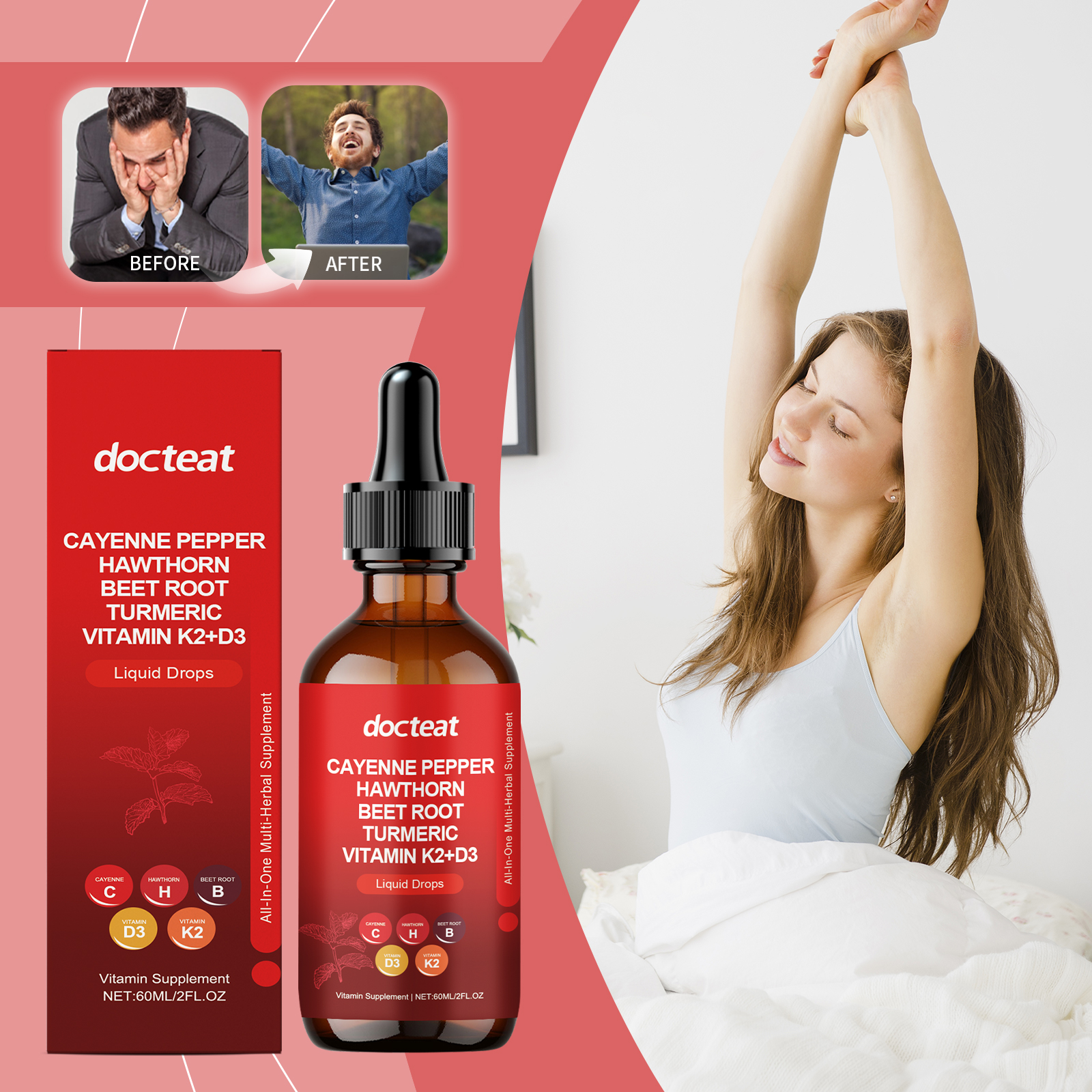 Cayenne Pepper Drops with Hawt - Vitamin D3 K2 Drop recensione e prezzo