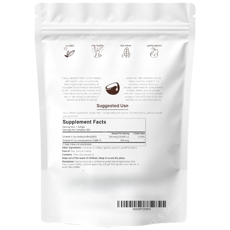 Vitamin D3 K2 Softgels D3 1000 - Vitamin D3 K2 Drop recensione e prezzo