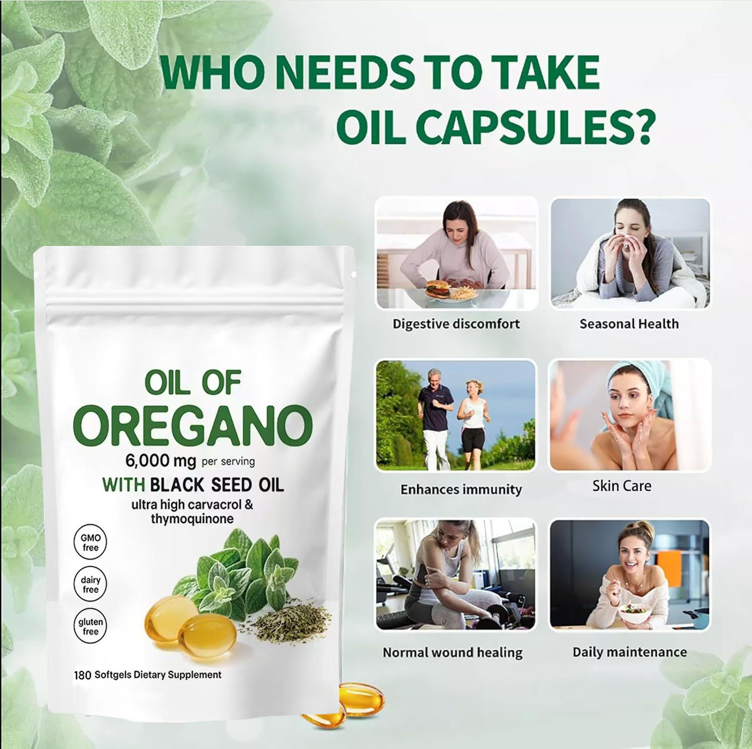 180+180Capsules Oil of Oregano - Vitamin D3 K2 Drop recensione e prezzo