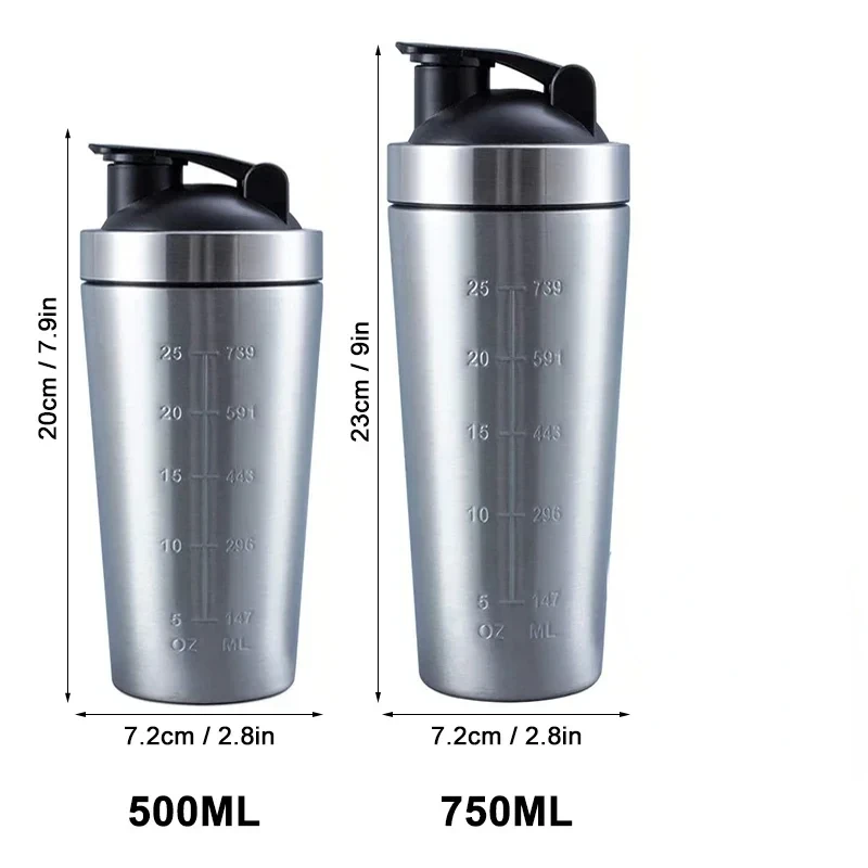 Stainless Steel Protein Shaker - Nutrition For Fitness And Sports recensione e prezzo