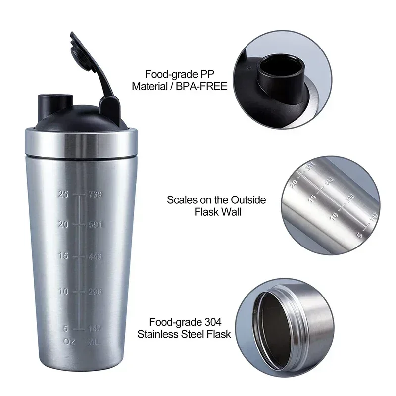 Stainless Steel Protein Shaker - Nutrition For Fitness And Sports recensione e prezzo
