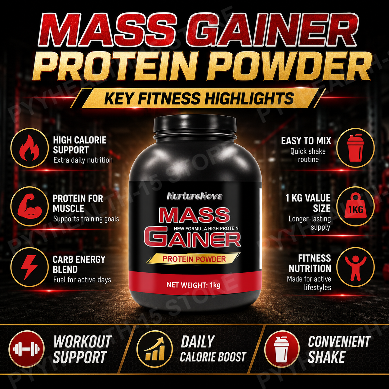 Mass Gainer Protein Powder 1kg - Nutrition In Fitness recensione e prezzo