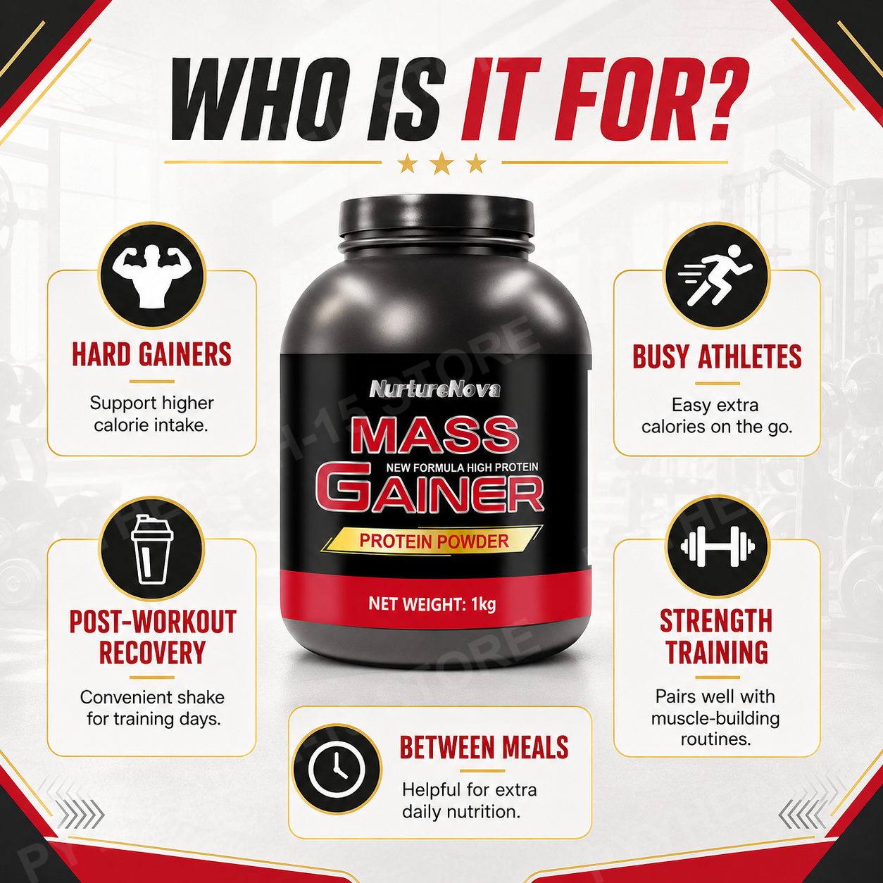 Mass Gainer Protein Powder 1kg - Nutrition In Fitness recensione e prezzo