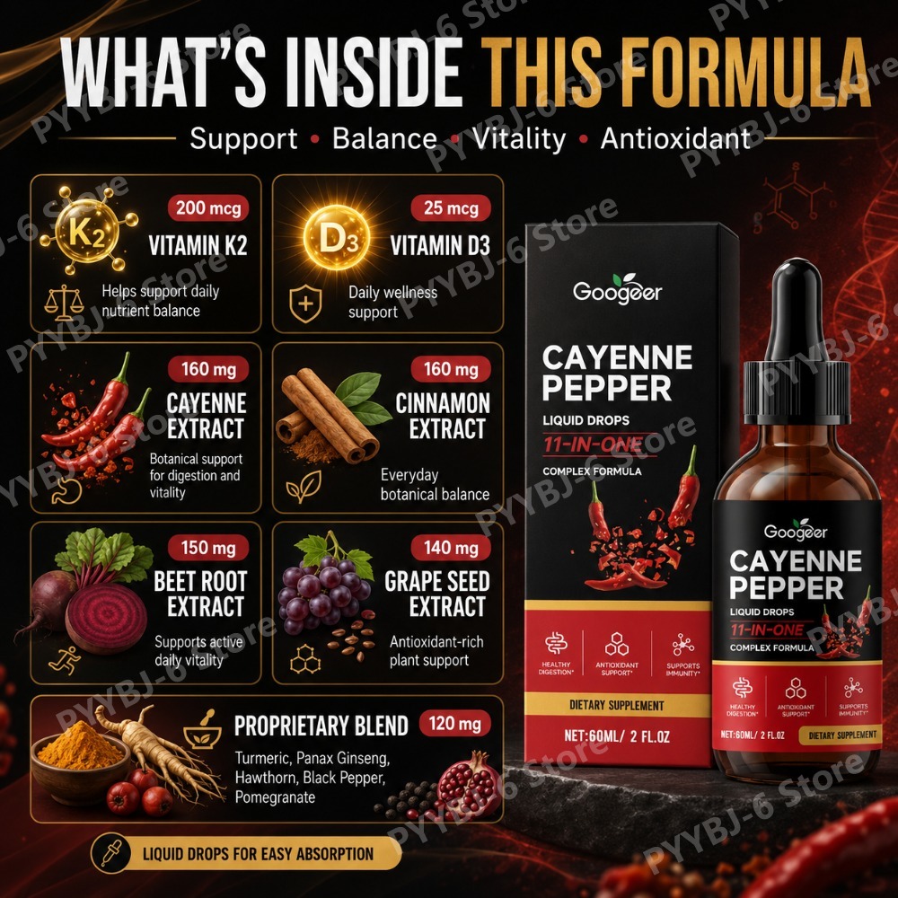 Googeer Cayenne Pepper Liquid  - Vitamin D3 K2 Drop recensione e prezzo